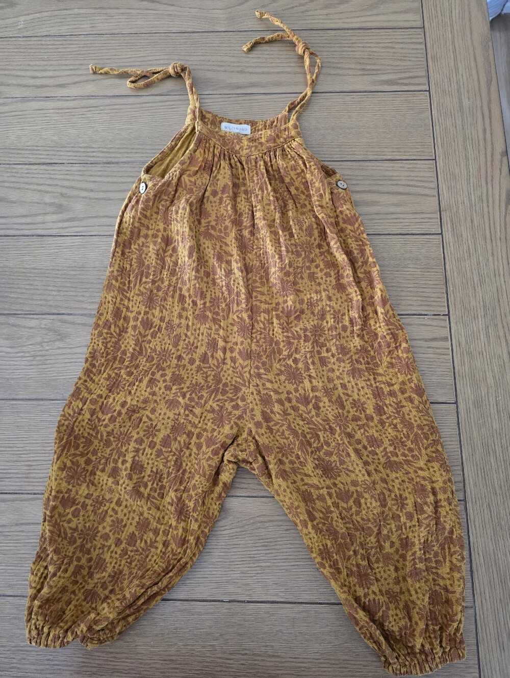 Wild Wawa Mustard Yellow Floral Romper Jumpsuit